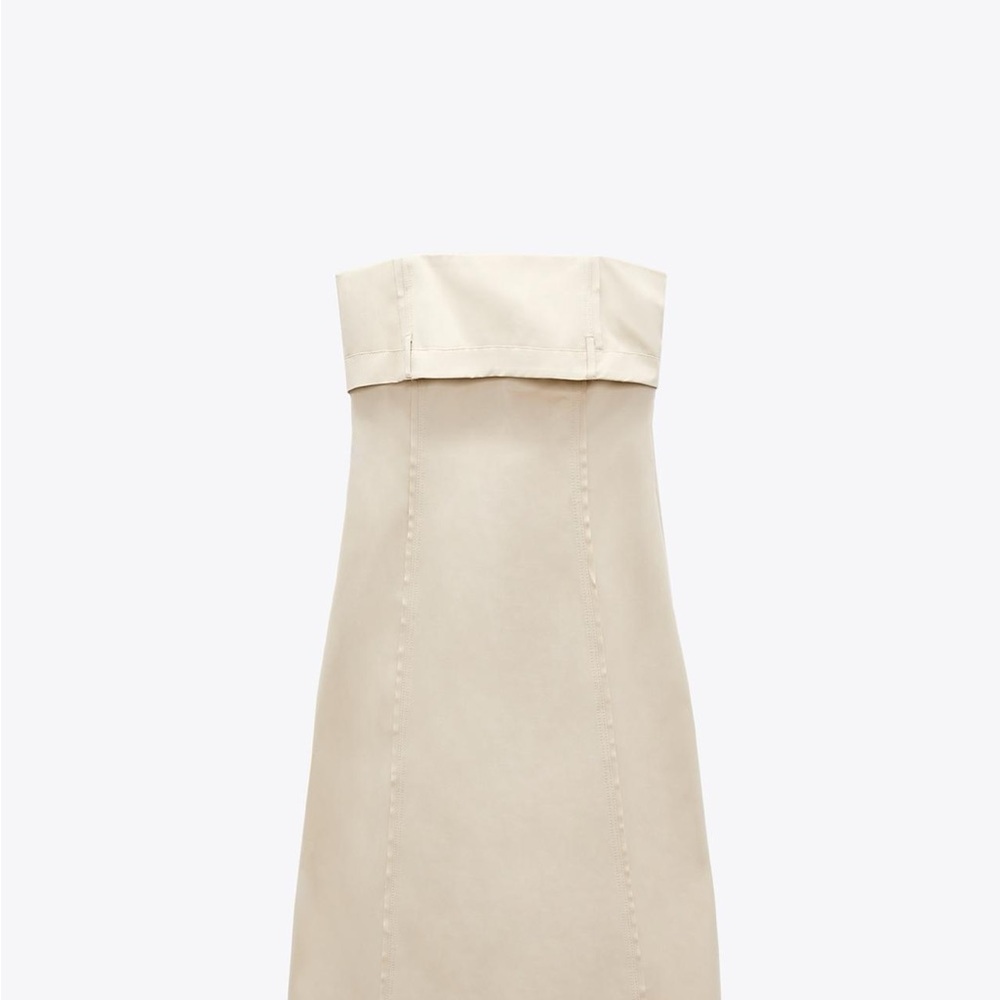 Zara Strapless gabardine Dress
